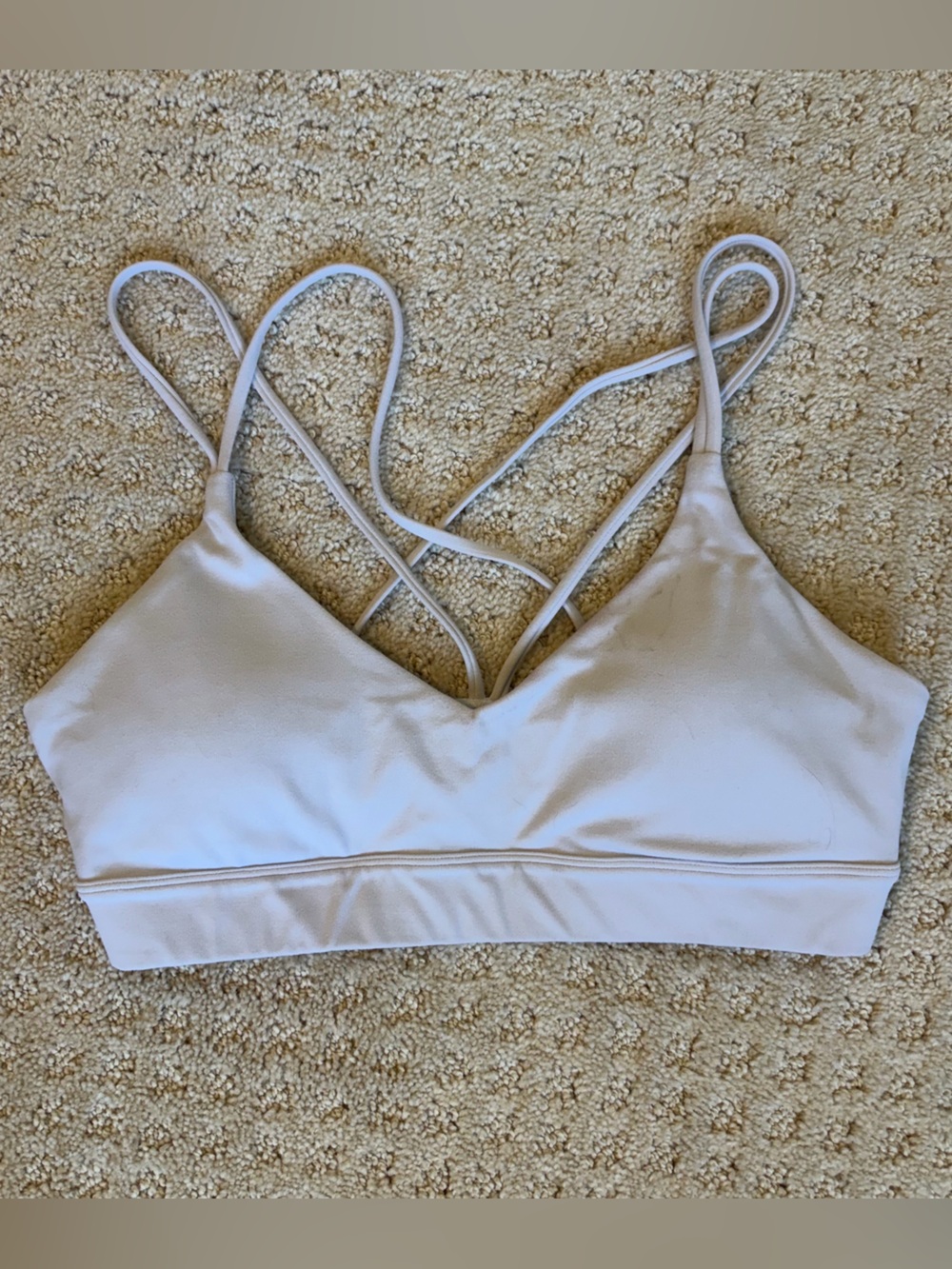 Amazon White Strappy Sports Bra